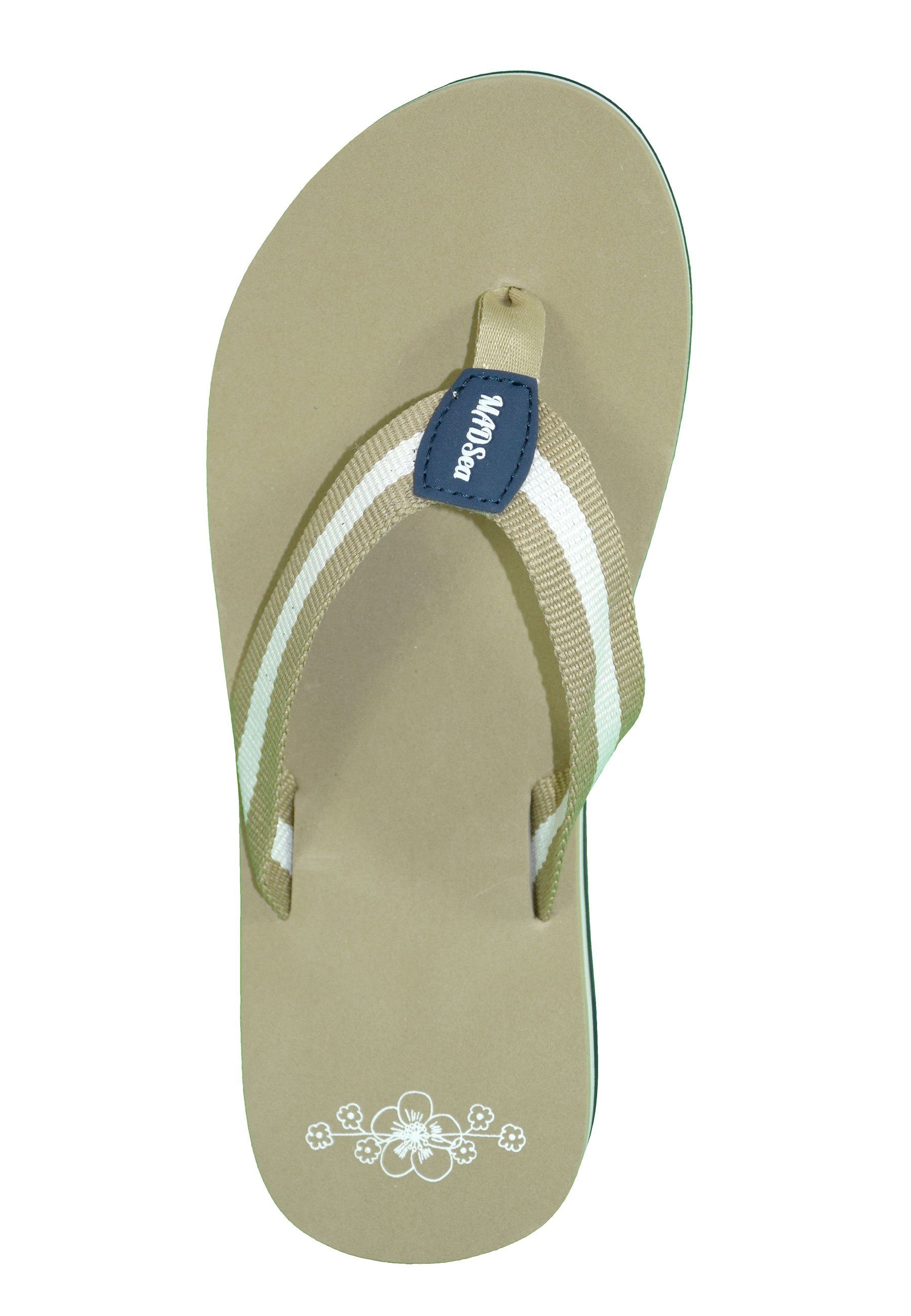 MADSea Summertime Badepantolette Zehentrenner mit kleinem Keilabsatz