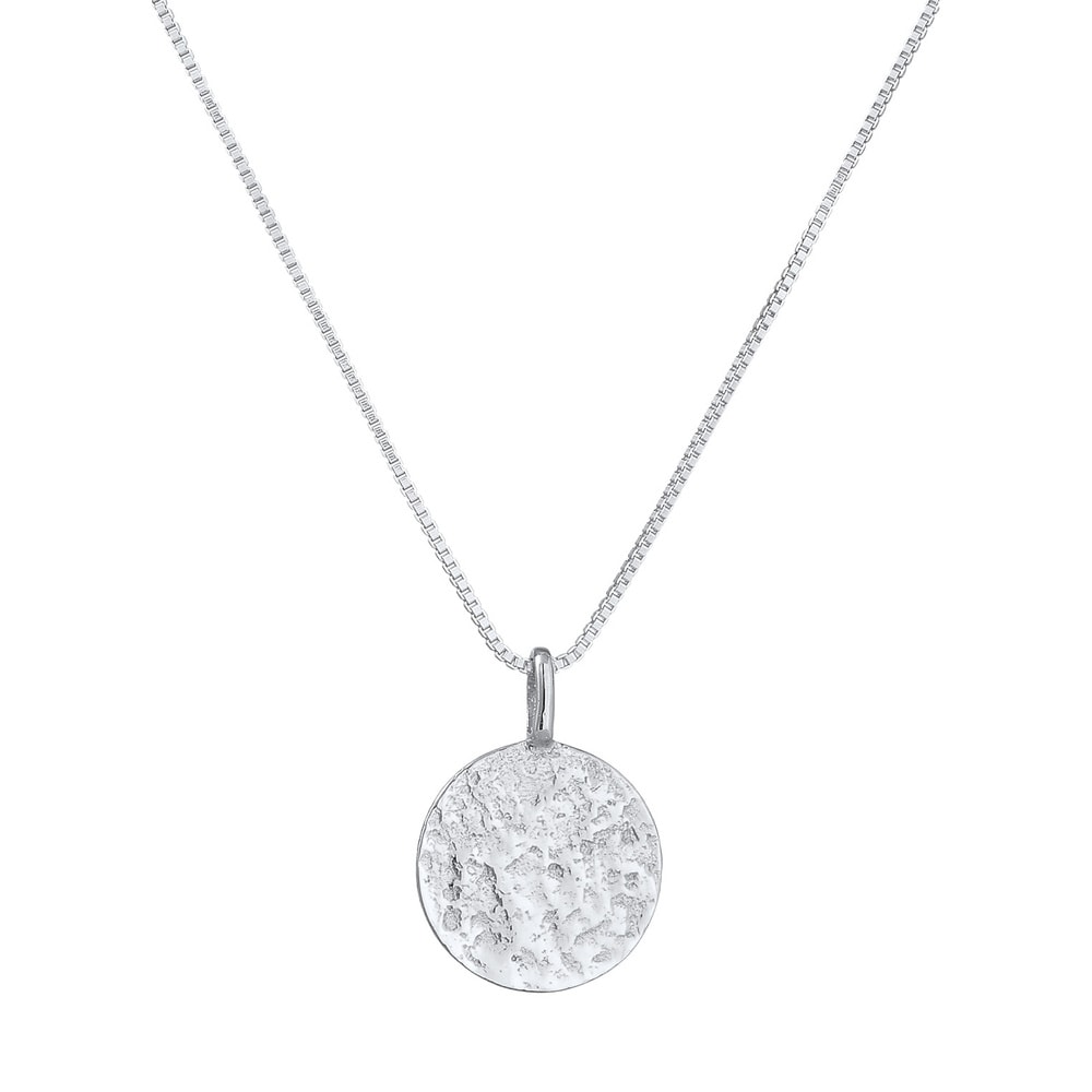 KUZZOI KUZZOI Collier Pendentif pour homme de base martelé en argent 925 Sterling collier