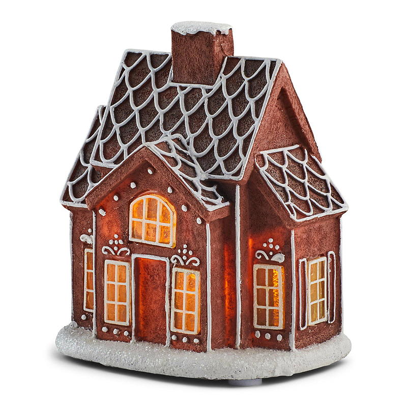 Home Pepperkakehus 13,5x9,5x16 cm m/lys