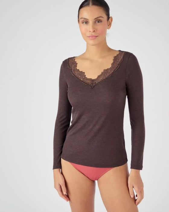 T-shirt manches longues Essential, 20% laine