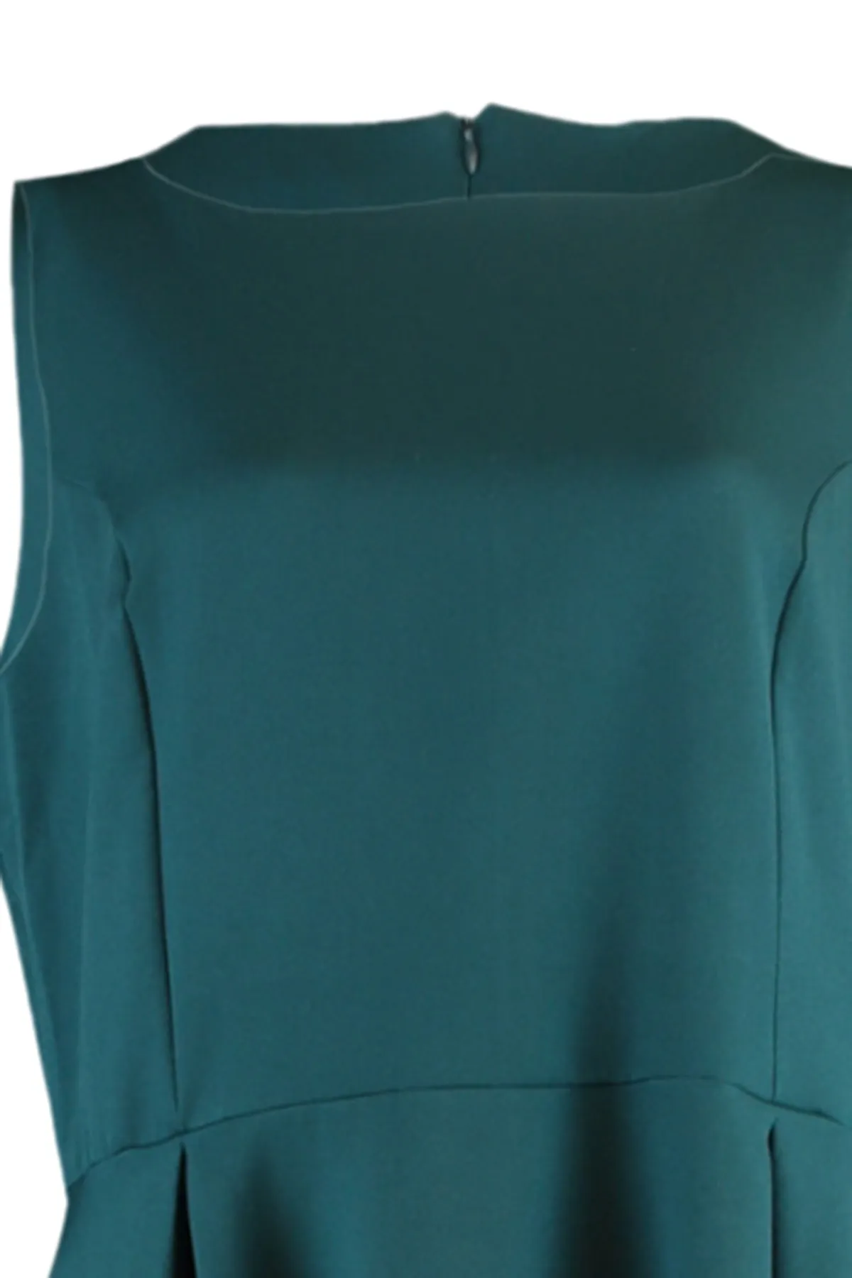 Trendyol Curve  Petrolblaues A-Linien-Kleid mit gewebten Taschen und Details TBBSS22EL1598