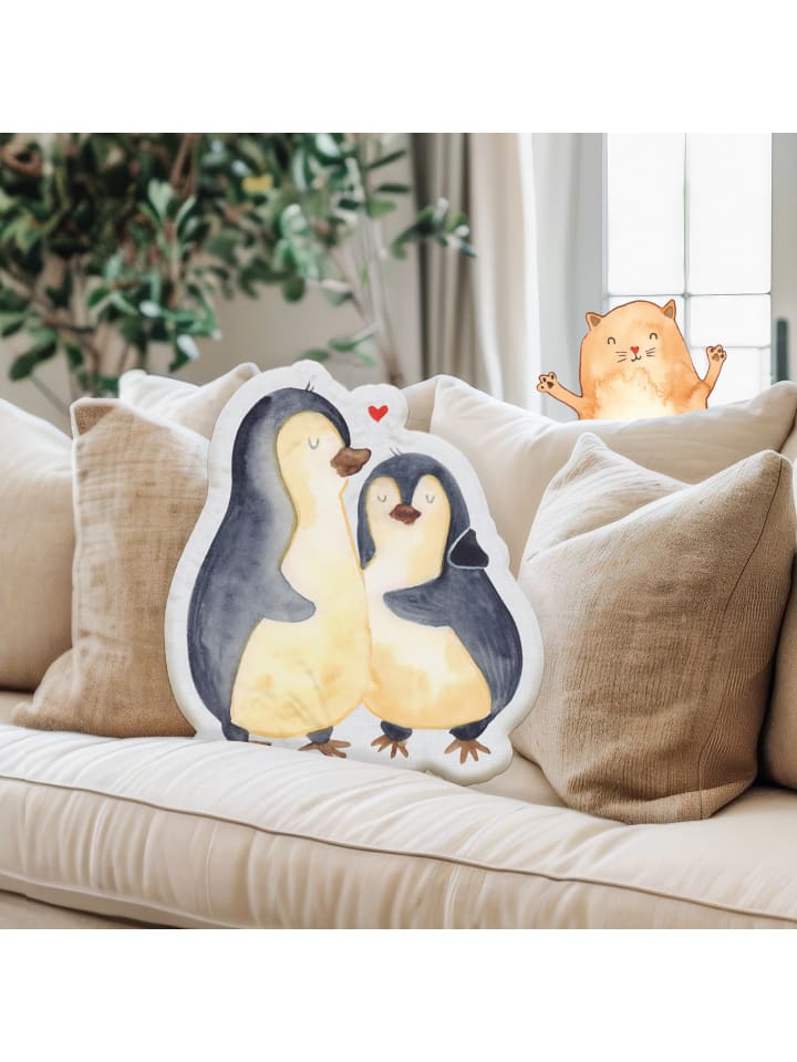 Mr. & Mrs. Panda Kissen Kuscheltier Pinguine Einschlafen ohne Sp... in Weiß günstig kaufen