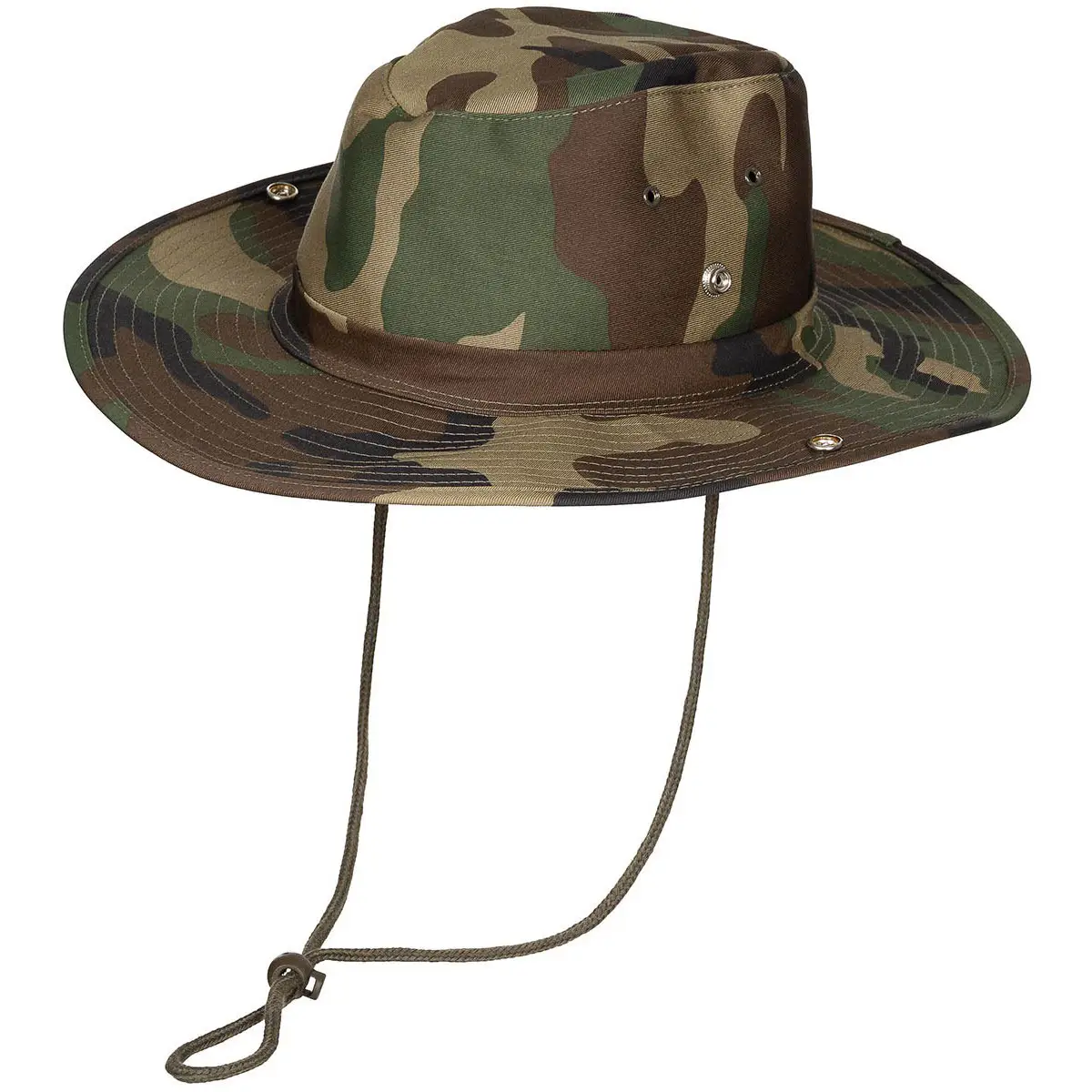 US Buschhut mit Kinnband woodland