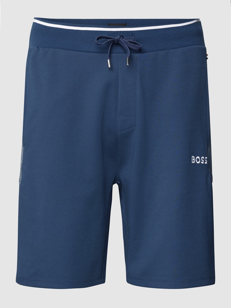 Sweatshorts mit elastischem Bund in blau