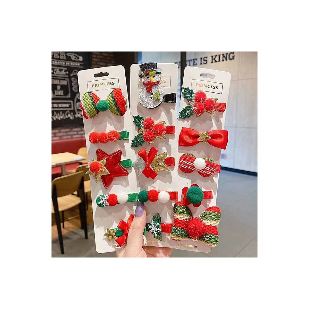 Haarspange mit Schleife für Kinder Schneemann-Weihnachtsbaum-Kindersüße Haar-Zusätze Haarspangen