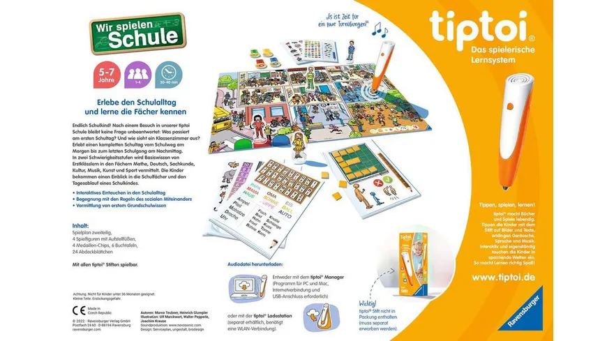 Ravensburger tiptoi - Spiel - Wir spielen Schule - Spiel von Ravensburger ab 5 Jahren