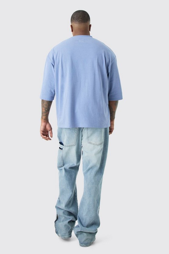 Plus T-Shirt mit Borg-Applikation