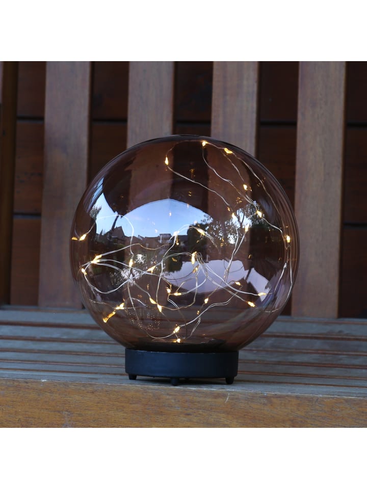 MARELIDA LED Solar Kugelleuchte in bernstein - D: 30cm günstig kaufen onesize