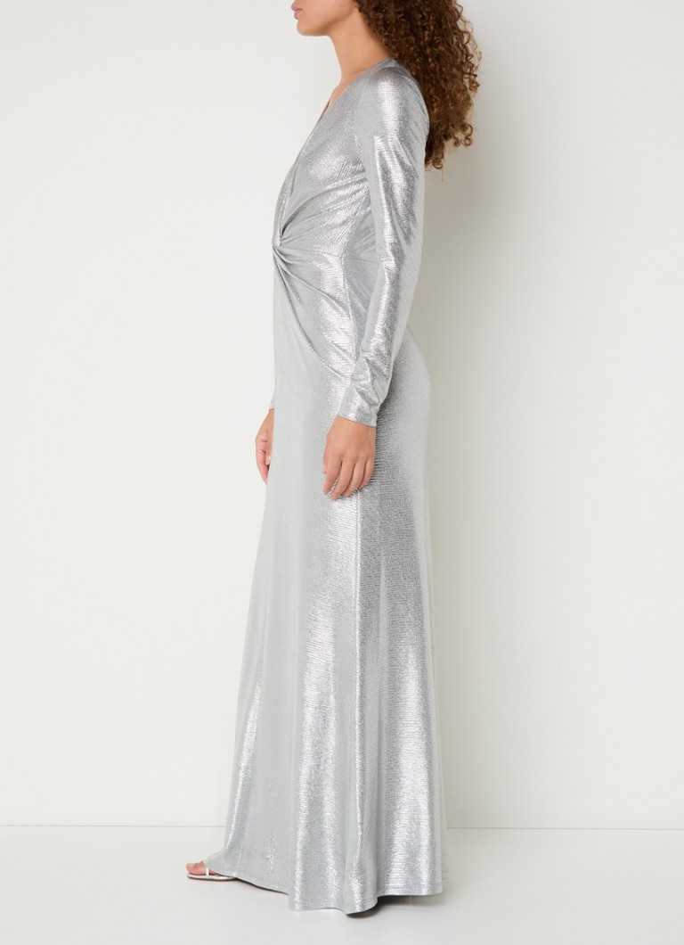 Rochie lungă Ralph Lauren, împodobită cu lurex și detalii cu nodă.
