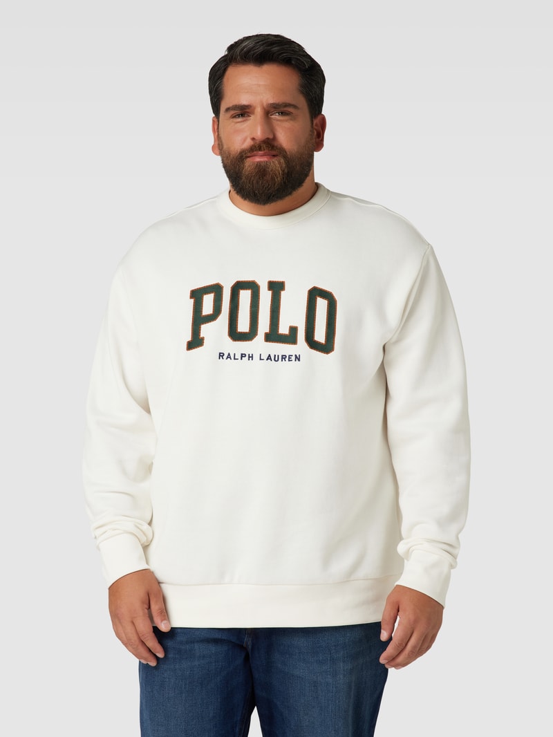 PLUS SIZE Sweatshirt mit Label-Print in offwhite