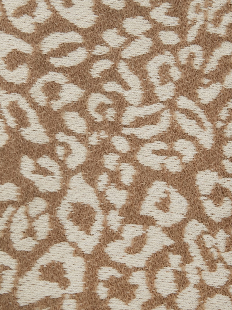 Schal mit Leopardenmuster in camel