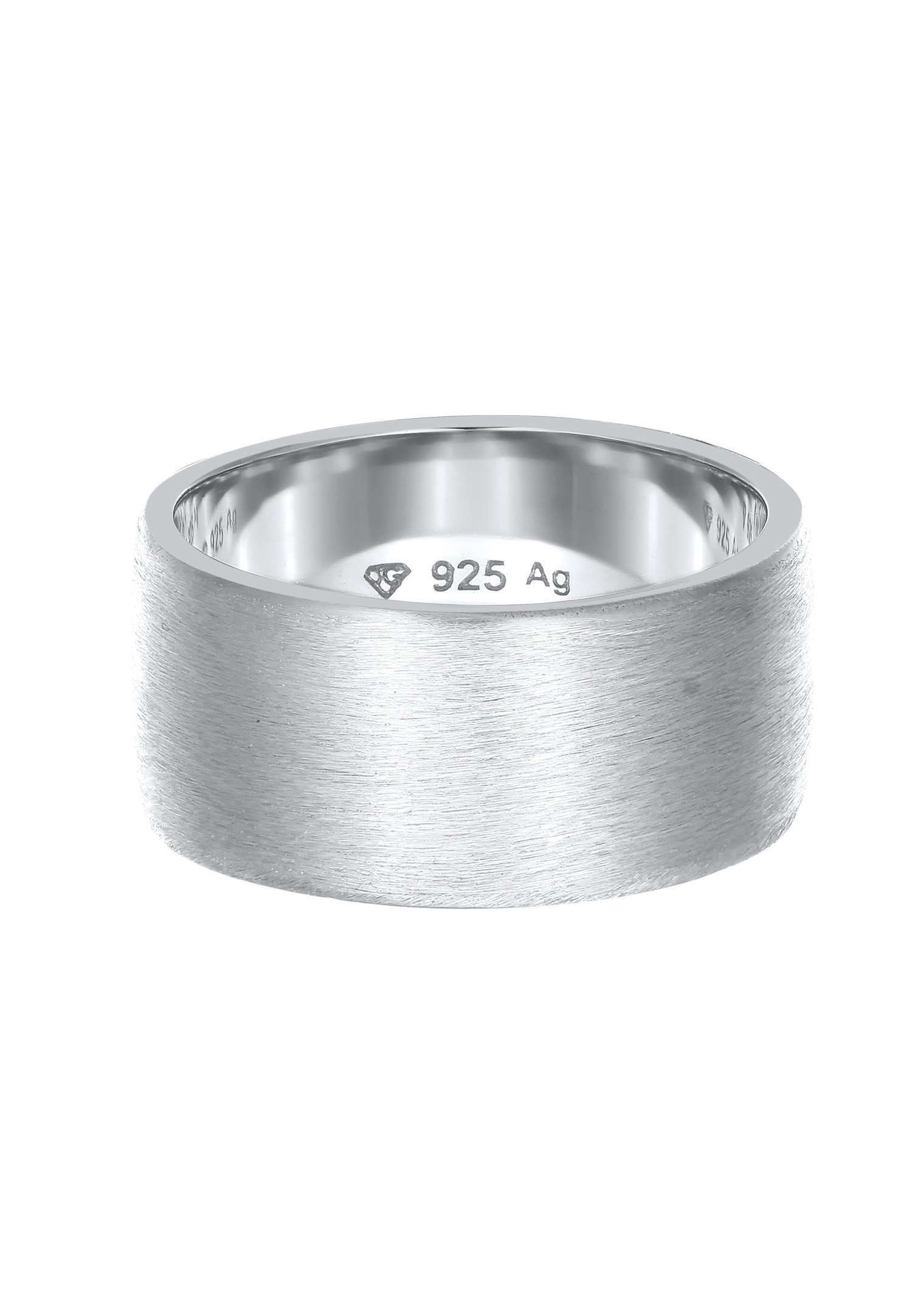 Elli Damenring mit breitem Band, matt gebürstet, Basic-Optik, aus 925er Sterlingsilber