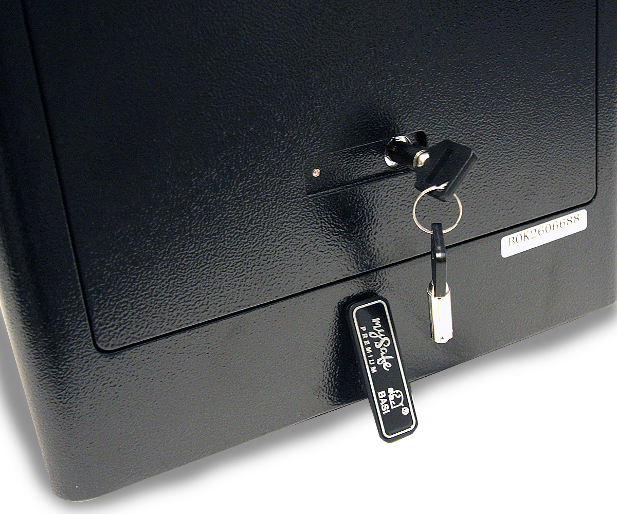 Basi Elektronik-Möbel-Tresor - mySafe Premium 350 - Code/Fingerprint - Schwarz