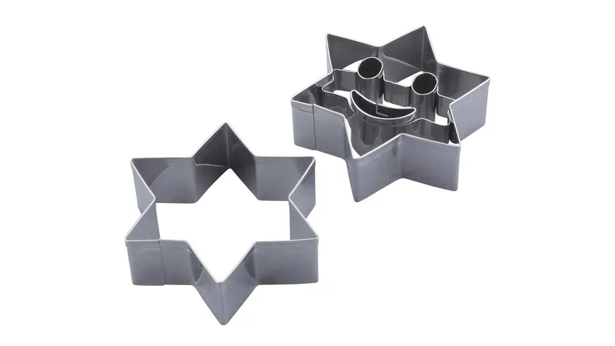 Dr.Oetker Ausstechform Linzer Stern lachend 2er Set