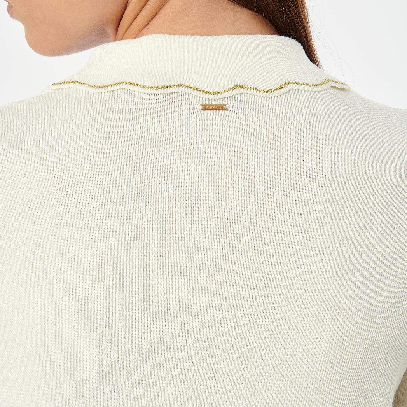 LUBER  Polo blanc femme