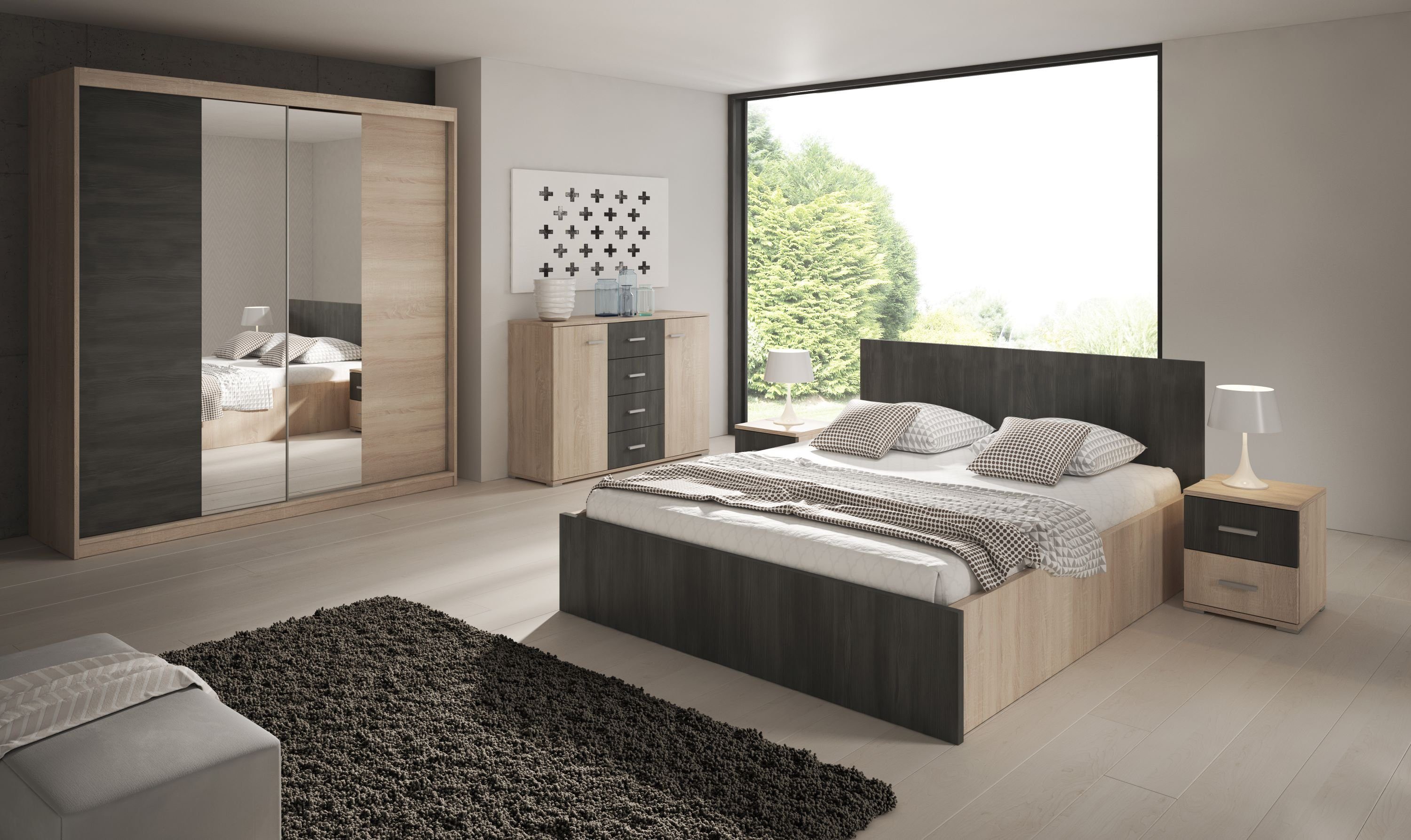 Polini Home Komplettschlafzimmer Schlafzimmer-Set 