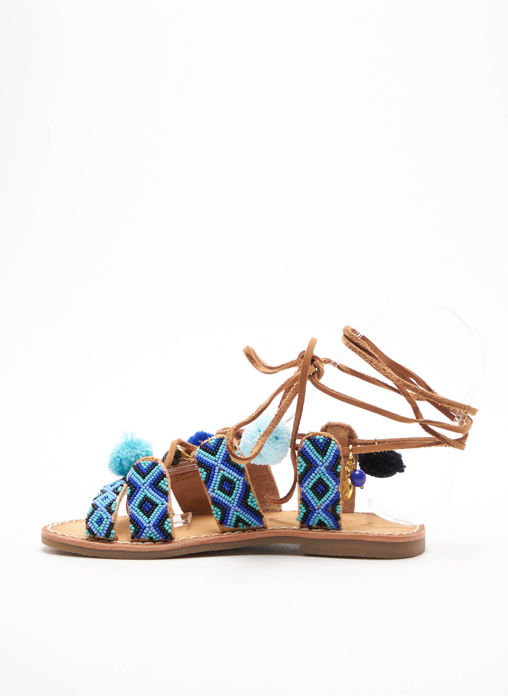 L Atelier Tropezien Sandales Nu Pieds Femme couleur bleu