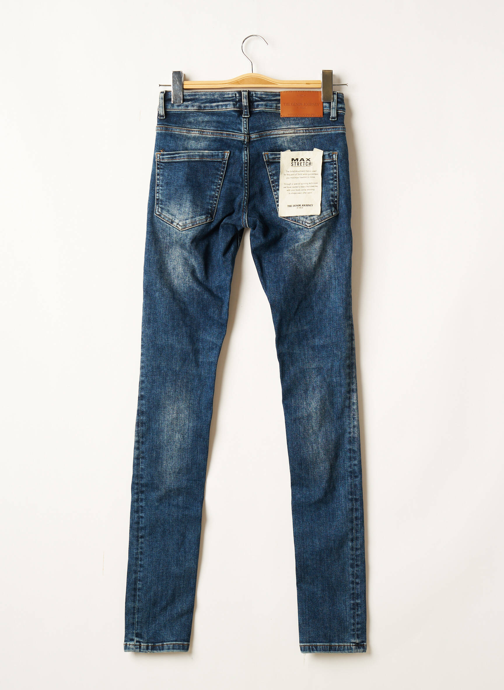 Solid Jeans Skinny Femme couleur bleu