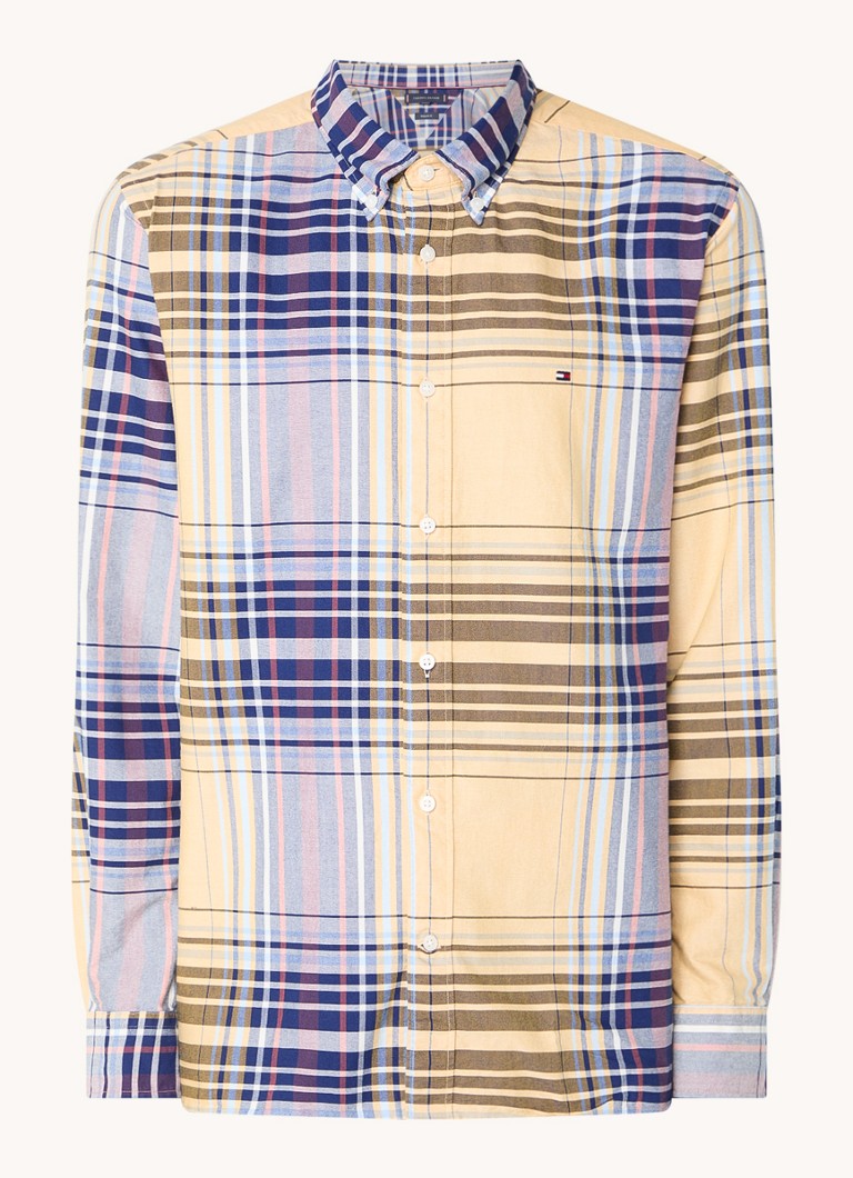 Camisa Tommy Hilfiger Heritage de corte regular com estampa xadrez.