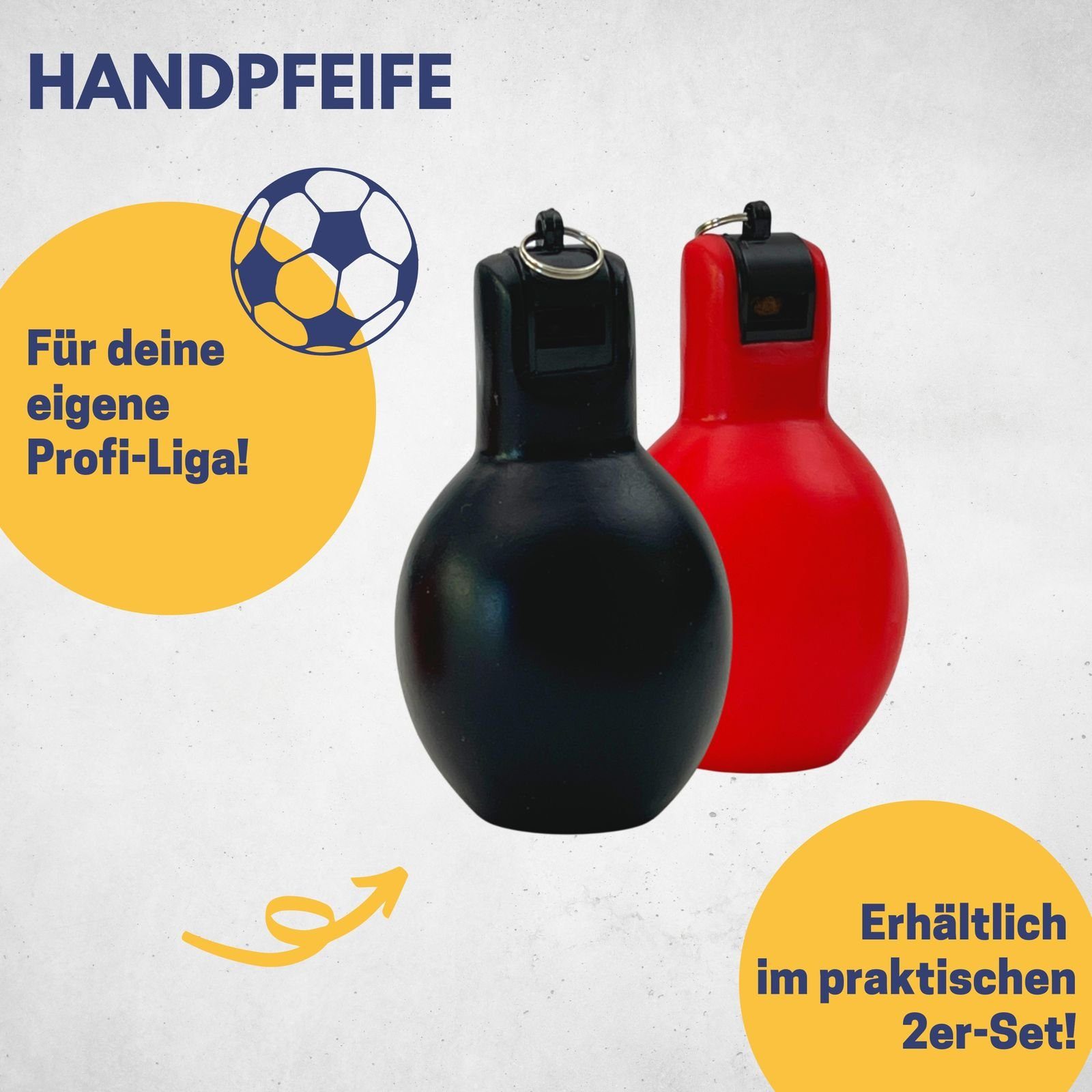 Best Sporting Handpfeife Best Sporting Handpfeife Set I hochwertige Schiedsrichterpfeife I Trainerpfeife schwarz + rot I Fußball-Pfeife für Kinder I robuste Sportpfeife I Trainer Pfeife I Pfeife Sport