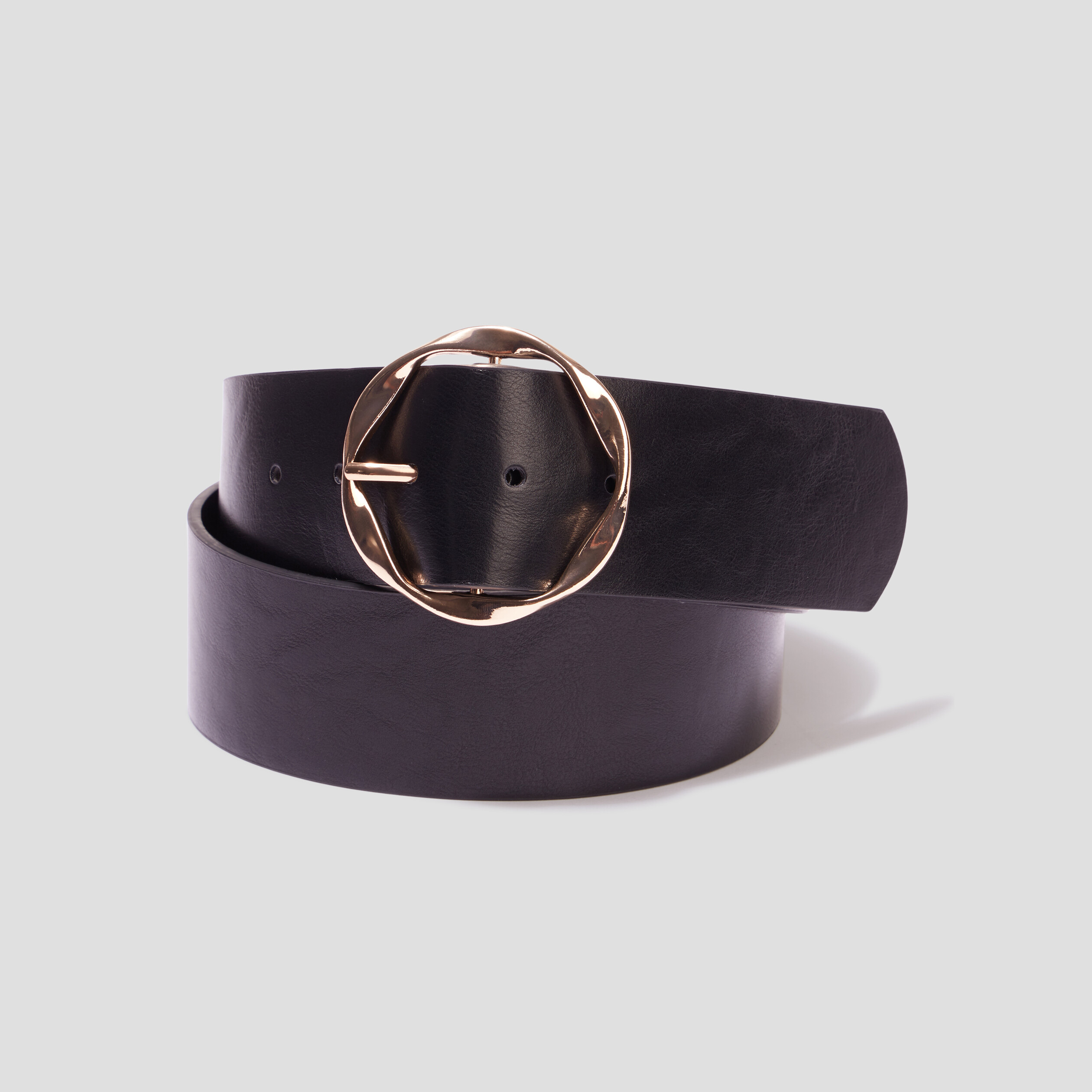 Ceinture avec boucle torsade noir femme | La Halle