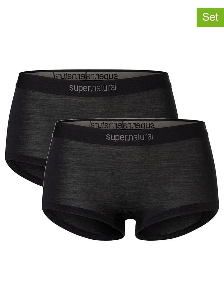 super.natural 2er-Set: Funktionspantys in Schwarz günstig kaufen