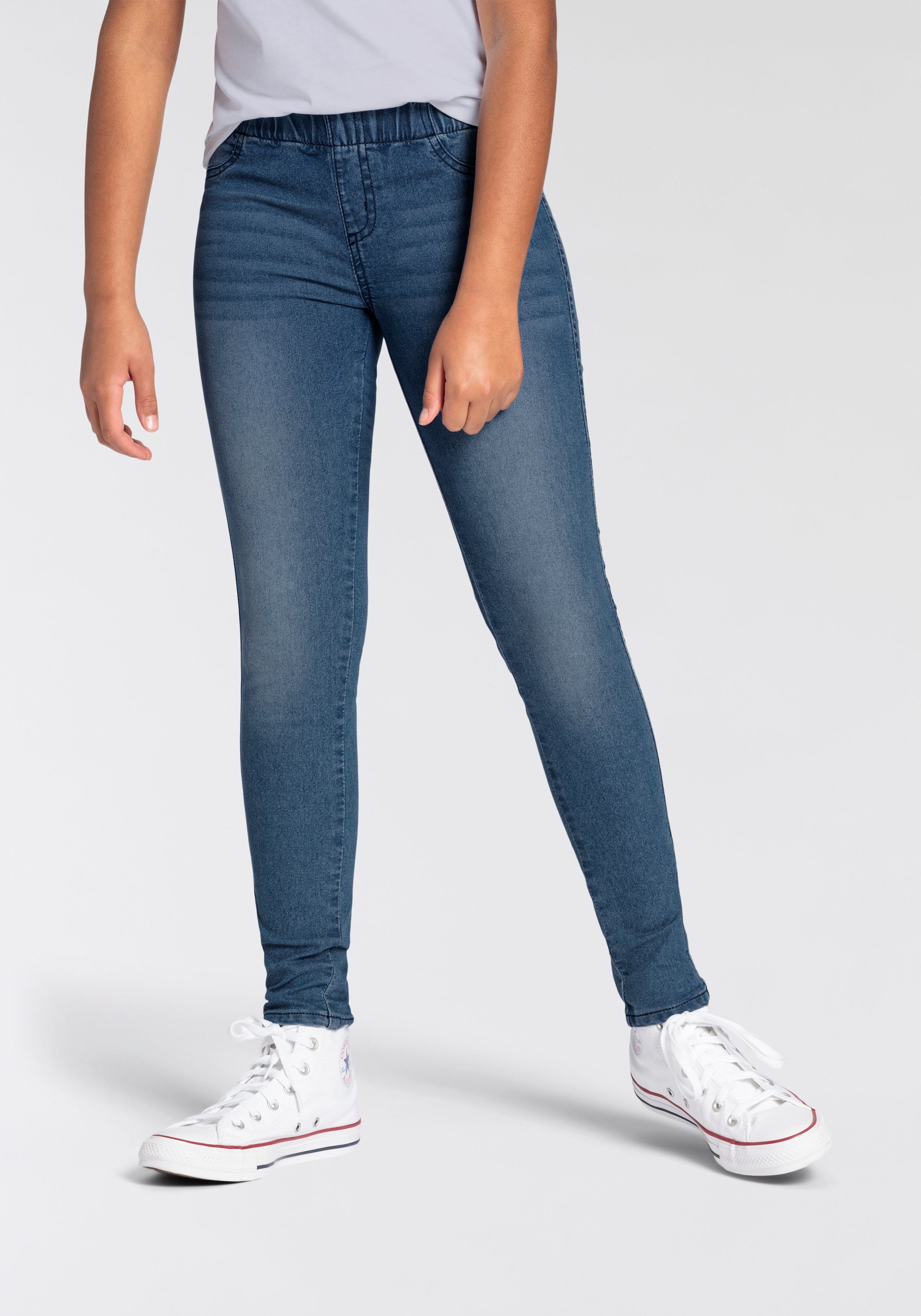 DELMAO Skinny-fit-Jeans für Mädchen