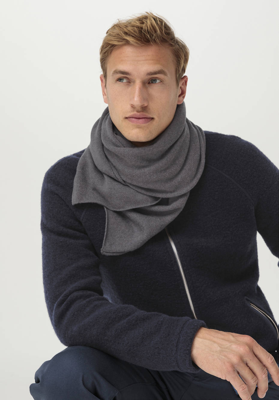 Strickschal aus Bio-Merinowolle mit Kaschmir