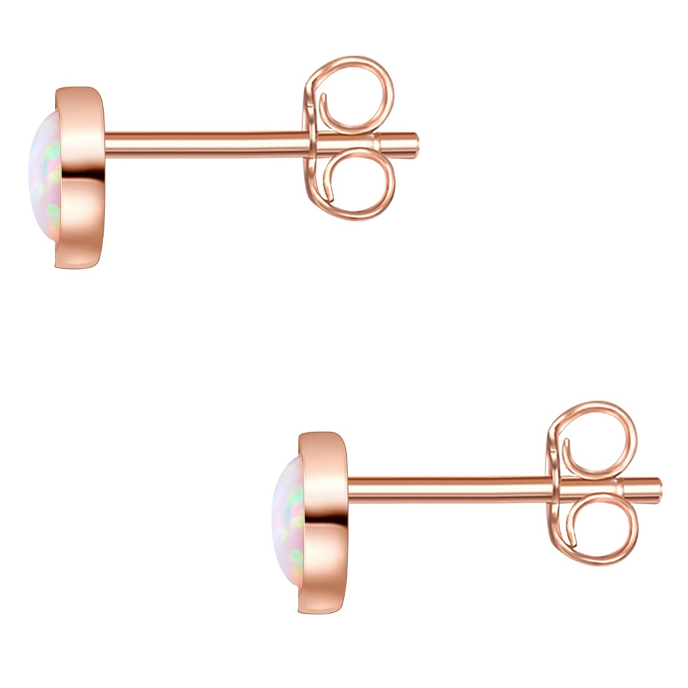 Glanzstücke München Puces d'oreilles en argent Argent sterling Opale (synth.) en Or rose Boucles d'oreilles