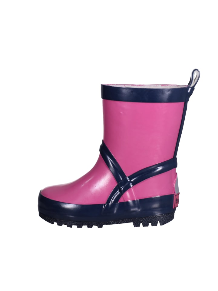 Playshoes Gummistiefel uni in Pink/Marine günstig kaufen