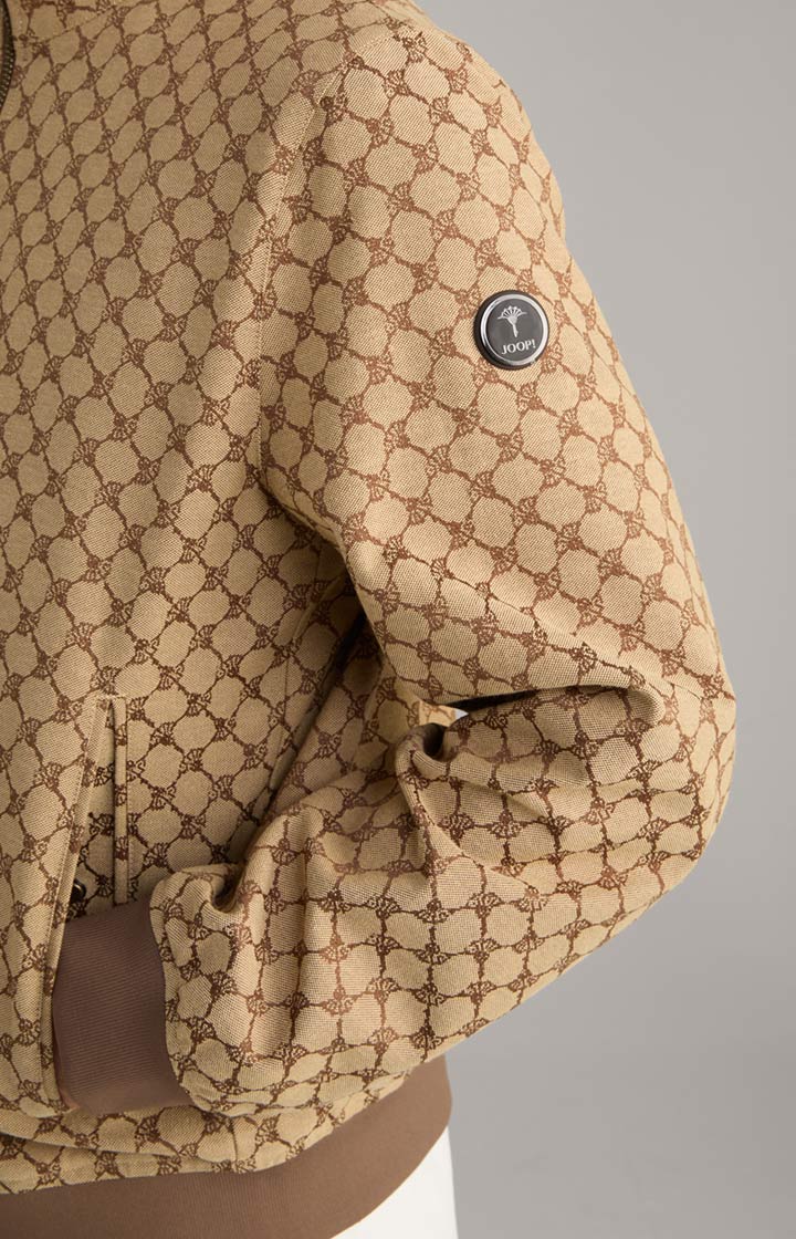 Cornflower-Jacke Escor in Beige/Braun gemustert