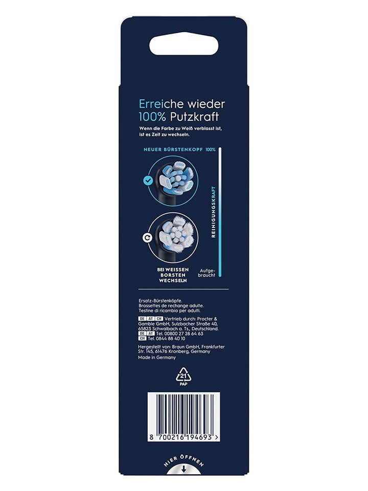 Oral-B 6er-Set: Ersatz-Bürstenköpfe 