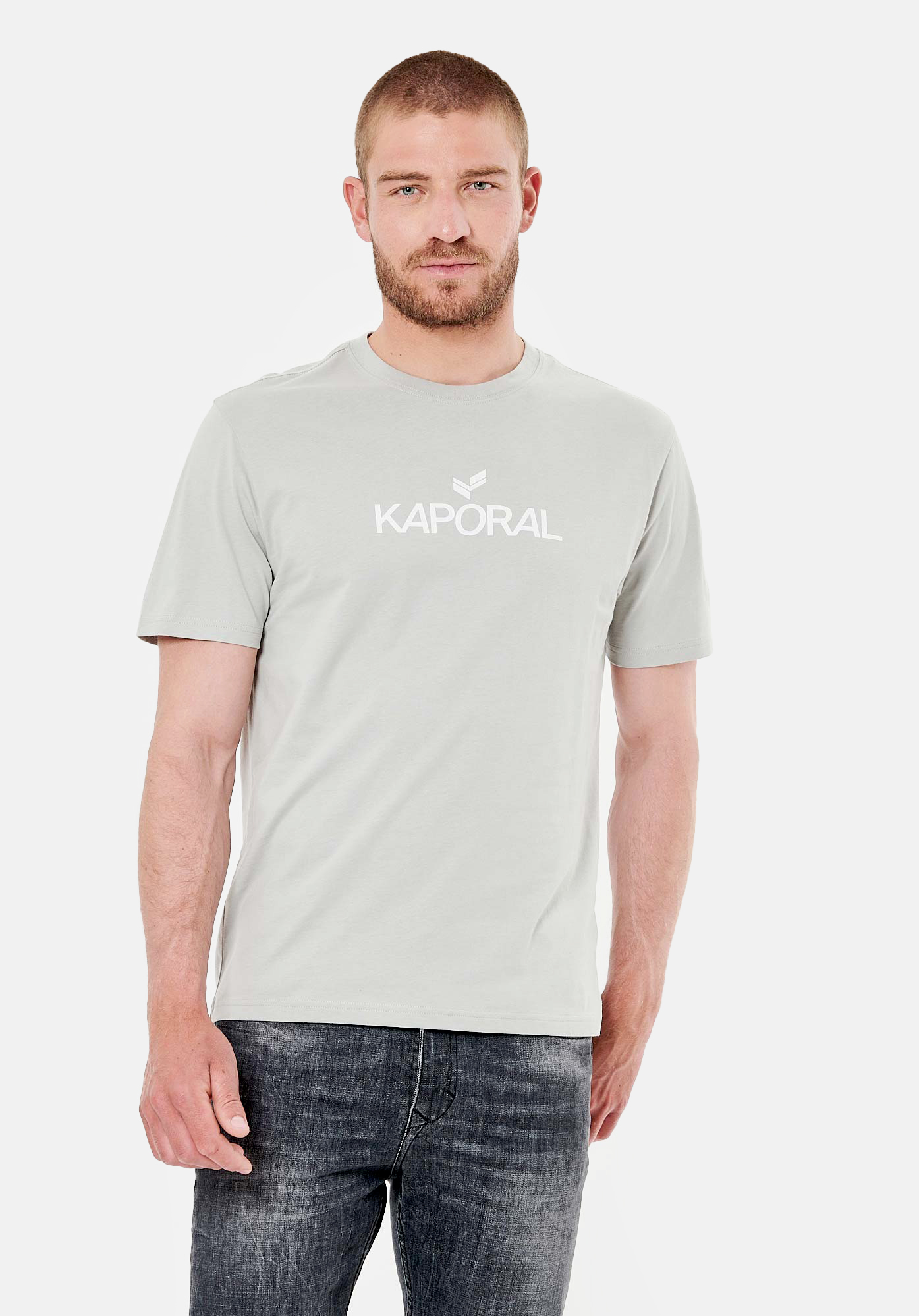 LERES  T-shirt gris homme 100% coton