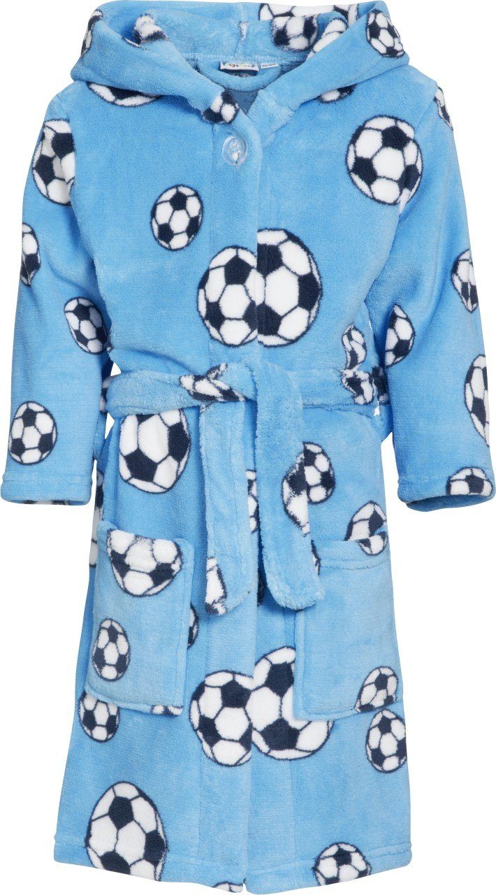 Playshoes Kinderbademantel Fleece-Bademantel Fußball