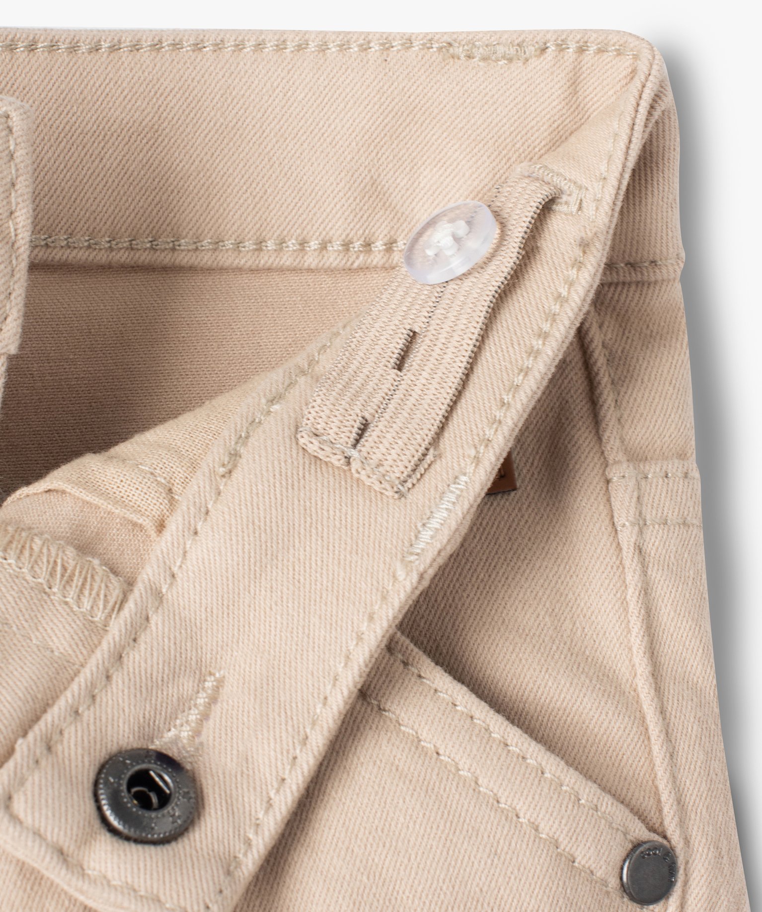 Short bébé Garçon slim en toile extensible unie beige | GEMO