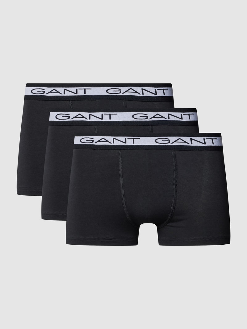 Trunks mit elastischem Logo-Bund im 3er-Pack in schwarz