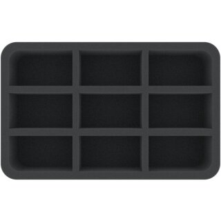 Feldherr 60 mm Half-Size Schaumstoffeinlage mit 9 Fächern
