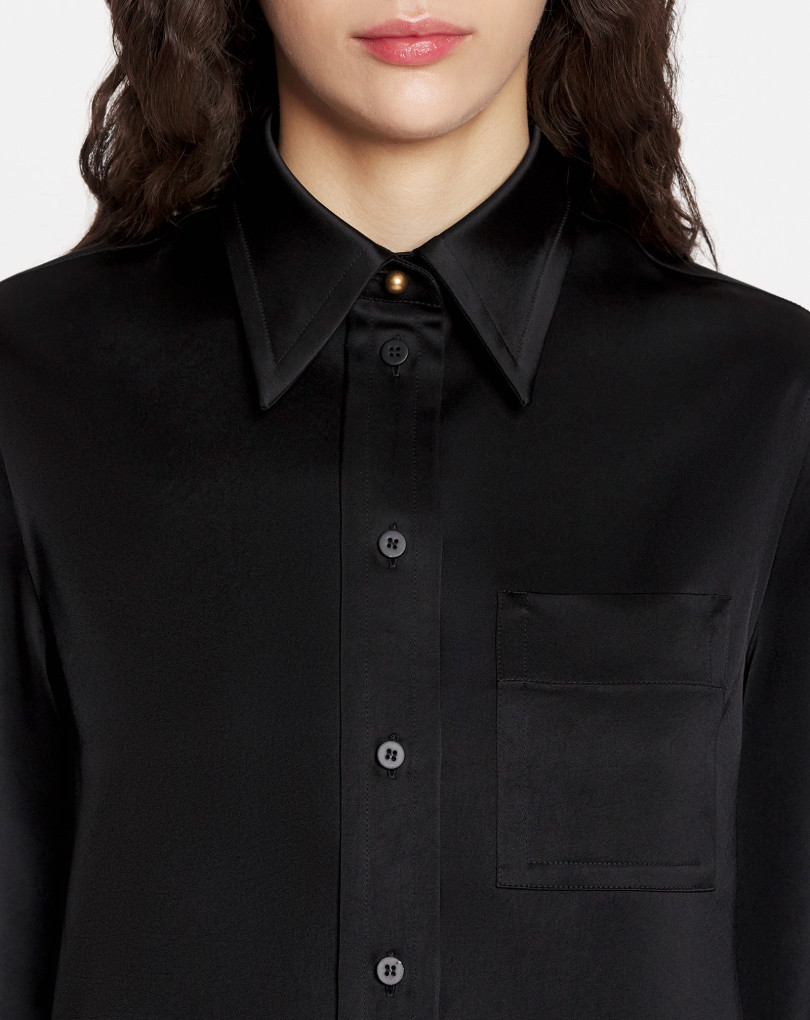 CHEMISE UNIE EN SATIN