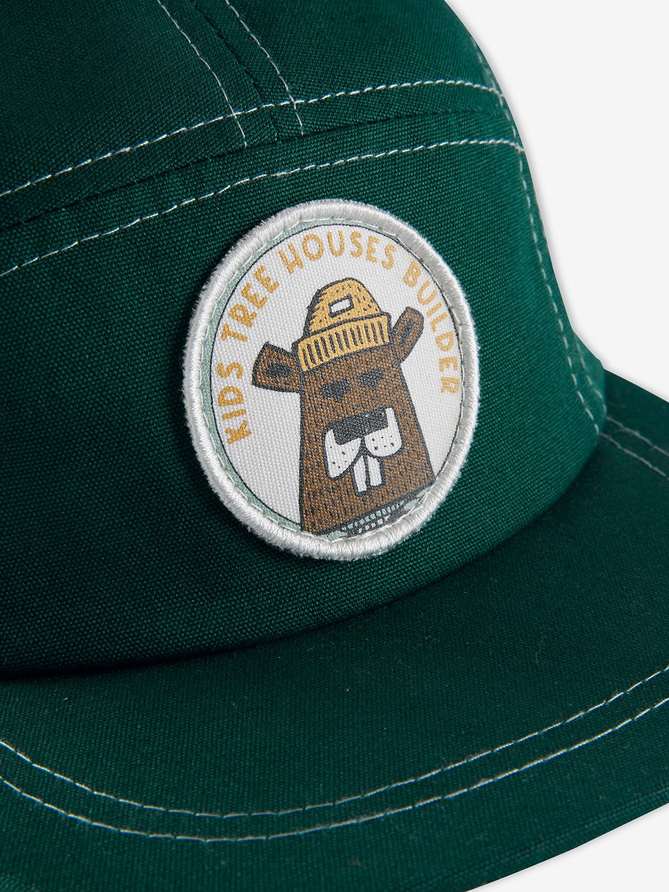 Casquette cabane garçon vert forêt