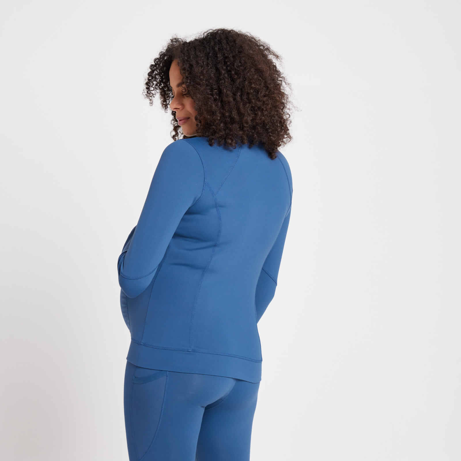 Haut de maternité à fermeture éclair ¼ MP Power pour femmes – Bleu poudré