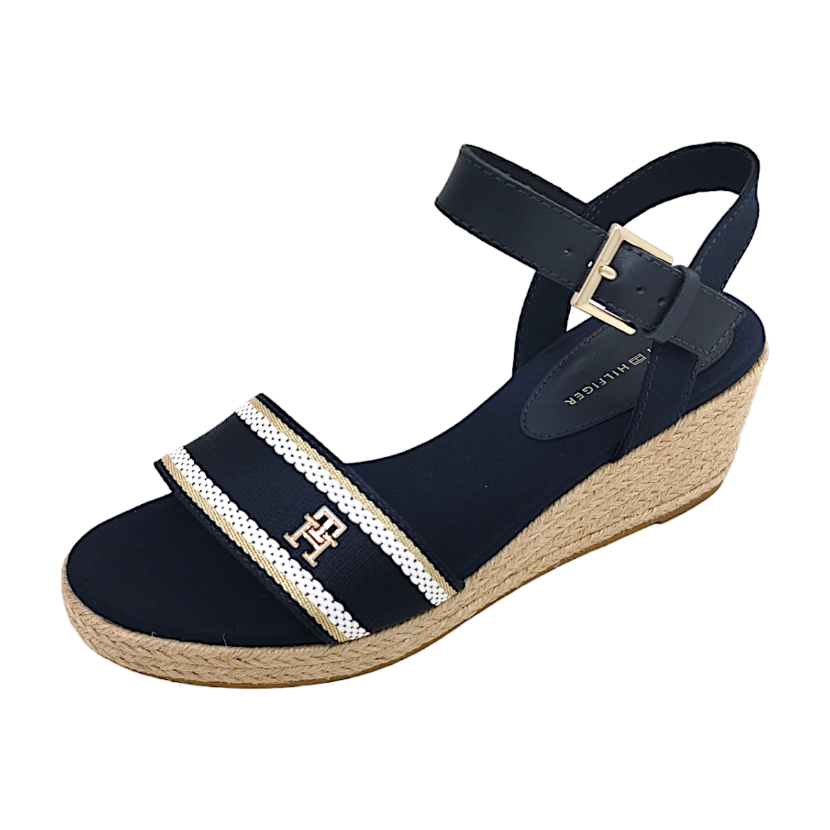 Tommy Hilfiger WEBBING WEDGE SANDAL FW0FW08044DW6 Blau DW6 Space Blue