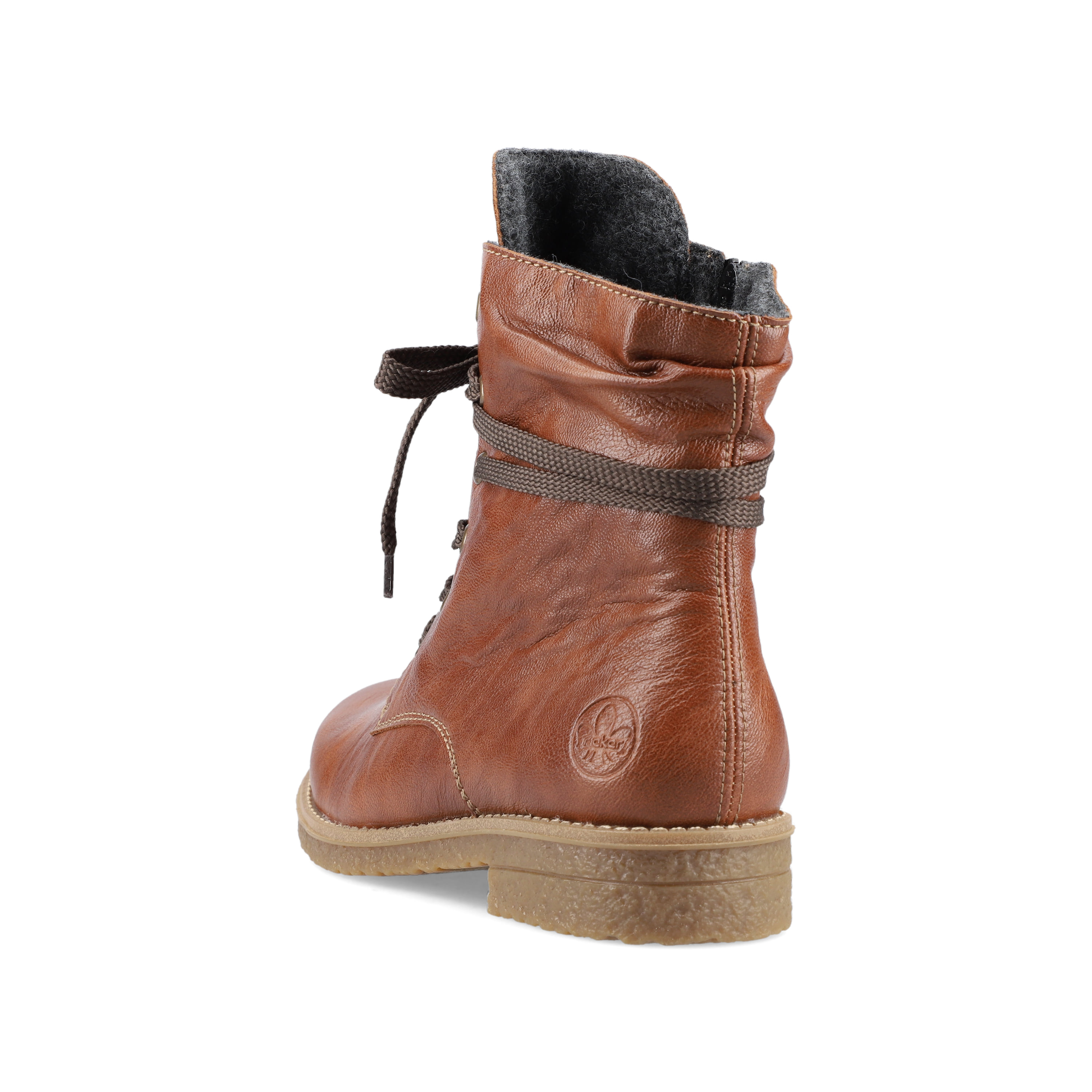 Rieker Damen Schnürstiefel kastanienbraun