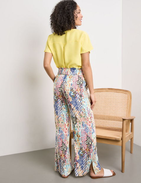 Gemusterte Schlupfhose MIR꞉JA WIDE LEG