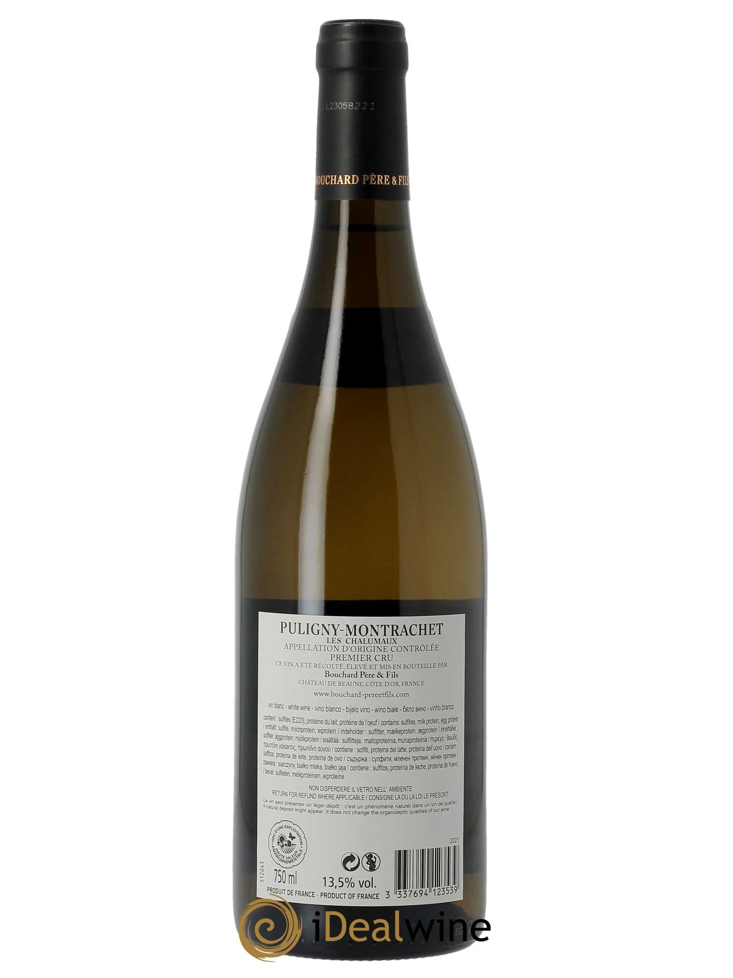Puligny-Montrachet 1er Cru Les Chalumaux Bouchard Père & Fils  2021 - Lot de 1 Bouteille