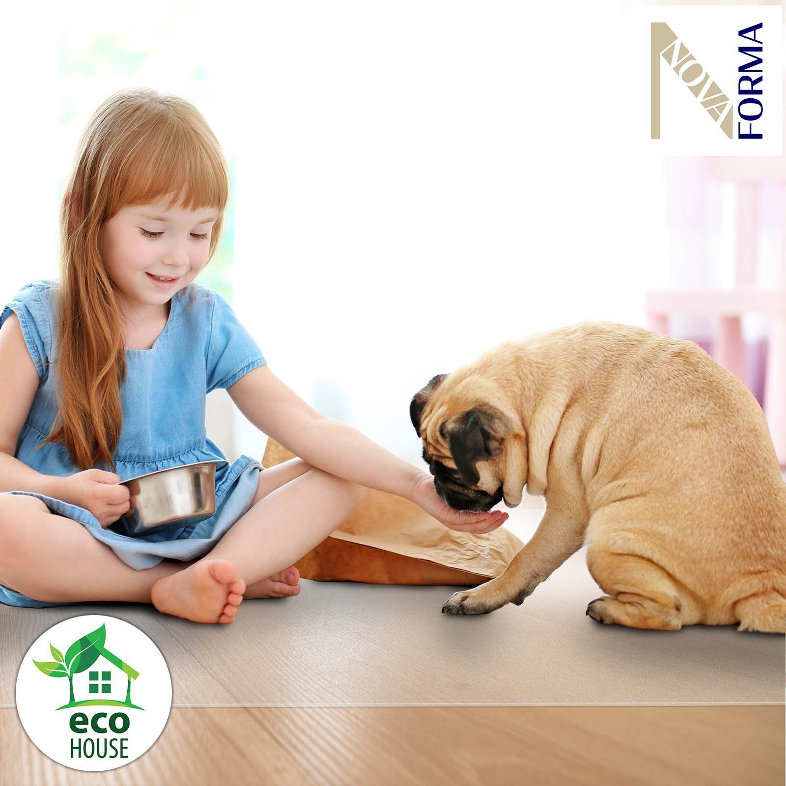 Nova Forma Bodenschutzmatte ECO-MAT, aus PET, transparente Stuhlmatte für Hartböden, 100% recyclebar