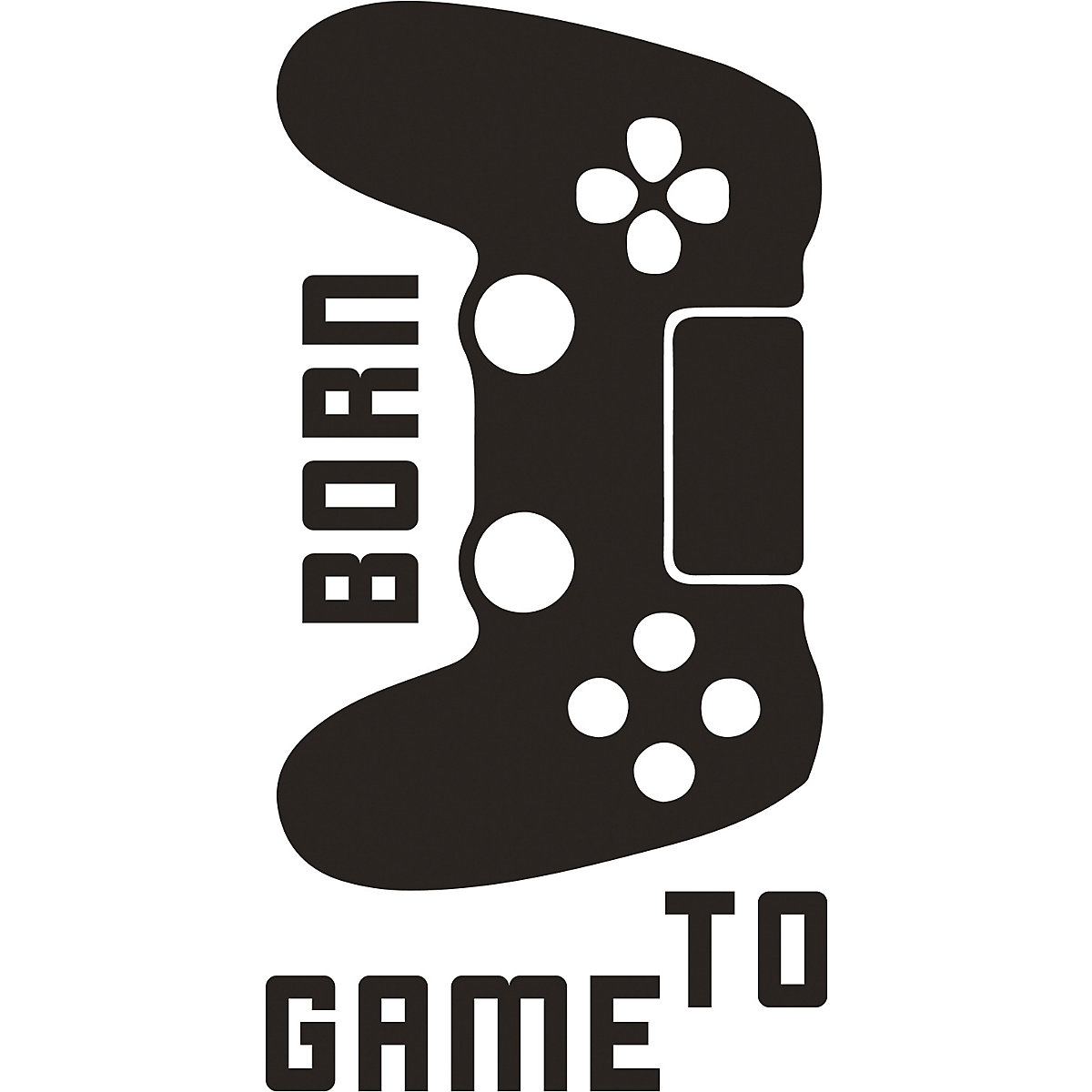 Wandsticker Born to Game, 4 tlg.