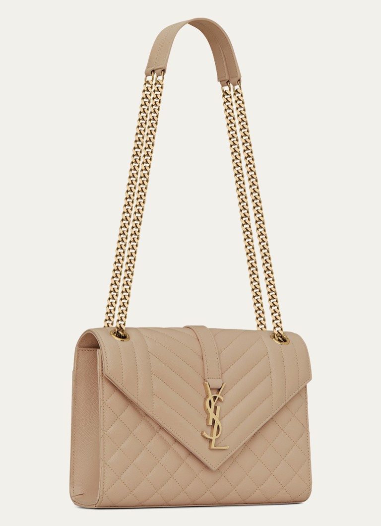 Μεσαία τσάντα ώμου Saint Laurent Envelope από δέρμα μοσχαριού