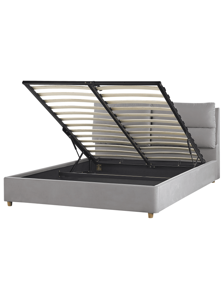 Beliani Doppelbett BATILLY in Grau - (W) 174 x (H) 105 x (L) 224 cm günstig kaufen onesize