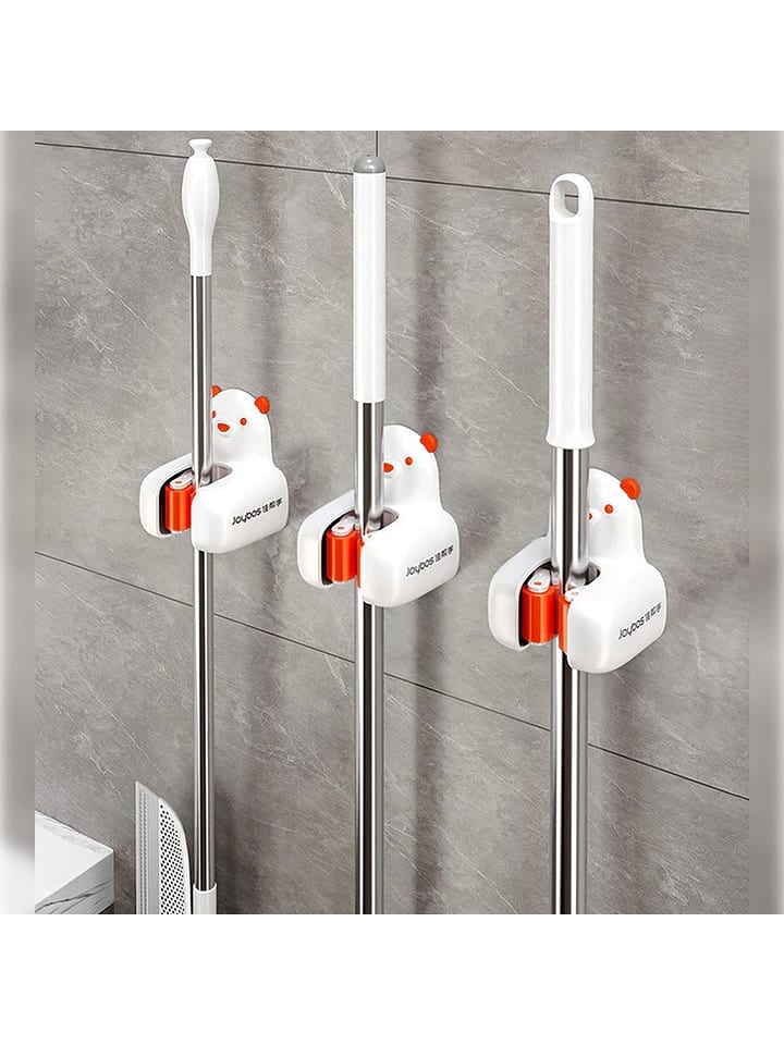 Joybos Besenhalterung in Weiß/ Orange - (B)6 x (H)8 x (T)3 cm günstig kaufen onesize
