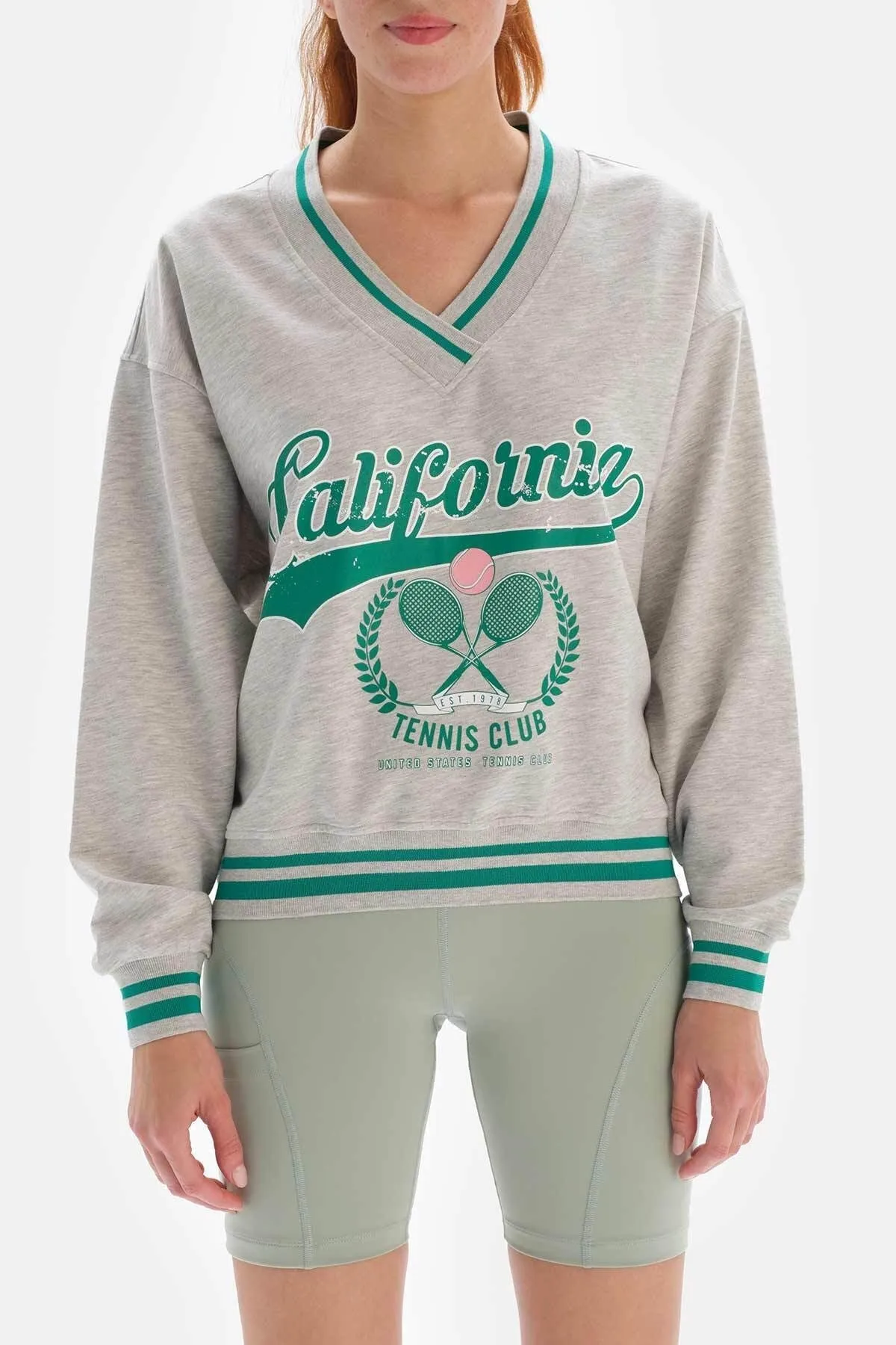 Dagi  Sport-Sweatshirt - Grau - Regular Fit